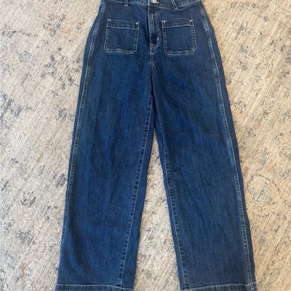 Old Navy Women’s High Rise Wide Leg Jeans Size 6 - Picture 2 of 3